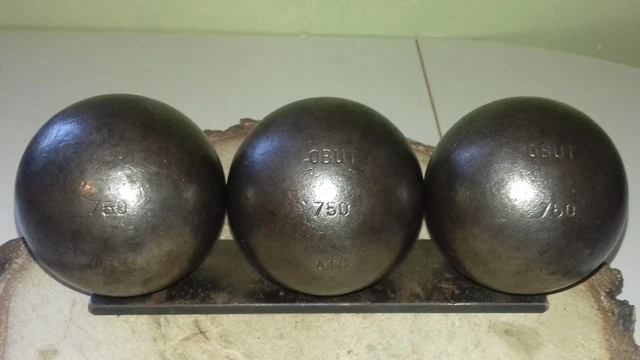Triplette De Boules De Pétanque Obut ATC – Compétition, Poids 740g, Occasion