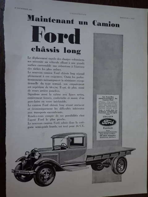 Ford Truck + BING GRONDAHL + PROBAK Paper Advertising ILLUSTRATION 1930