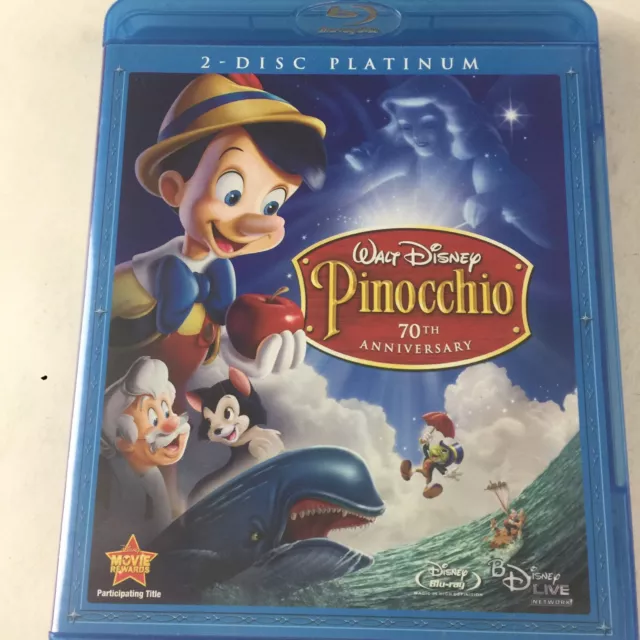 Pinocchio Blu-ray and DVD 2009 Disc Set 70th Anniversary Platinum Edition
