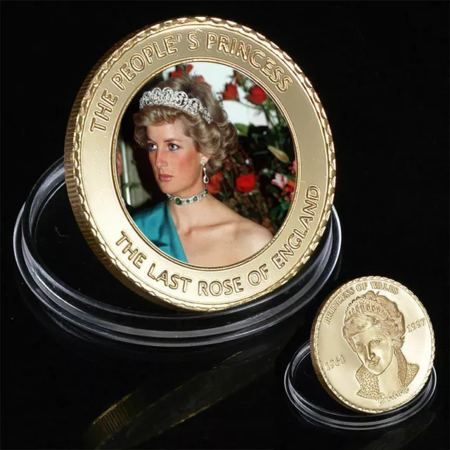 ●●   RARE MEDAILLE PLAQUéE OR : LADY DIANA / LADY DI   ●● C