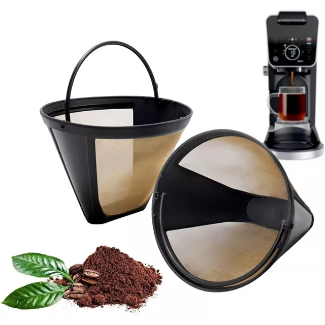 Panier en maille filtre à café permanent en forme de cône pour un goût de ca