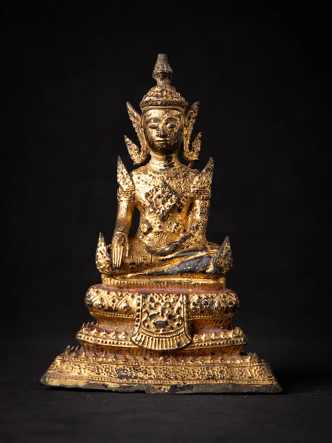 Antique bronze Thai Rattanakosin Buddha from Thailand, 19th century