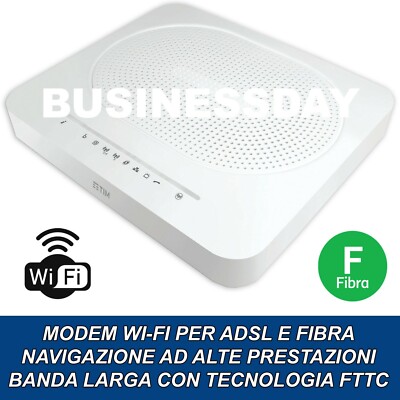 Technicolor MODEM TIM FIBRA COMBO AG COMBO SMART TIM ROUTER ADSL WIFI  ALIMENTATORE 100MEGA 