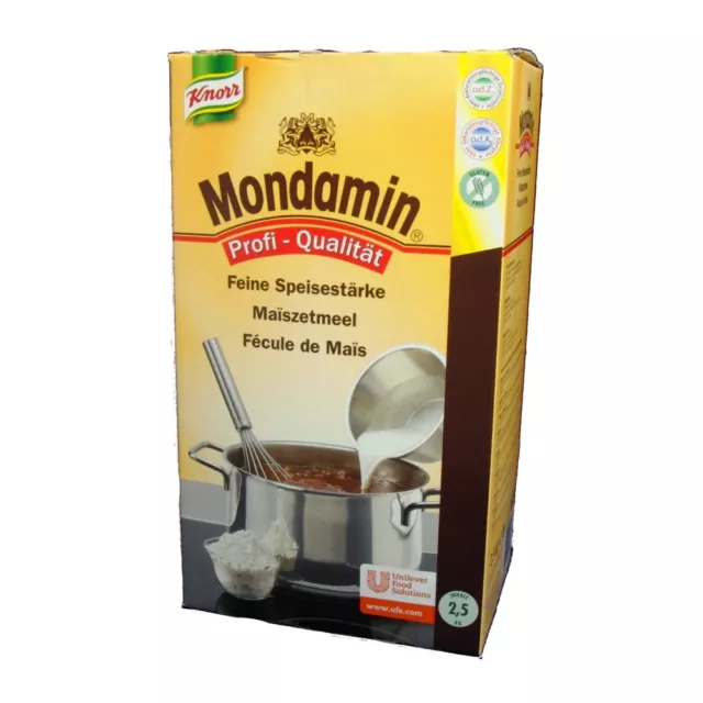 ( 4,37€/ KG) 2500g Mondamin Fin Speisestärke sans Gluten Pro Qualité Gastropack