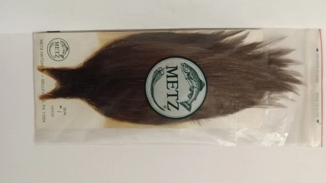 Plume De Cou De Coq Beige 18cm Pour Montage De Mouches De Pêche - Vintage France