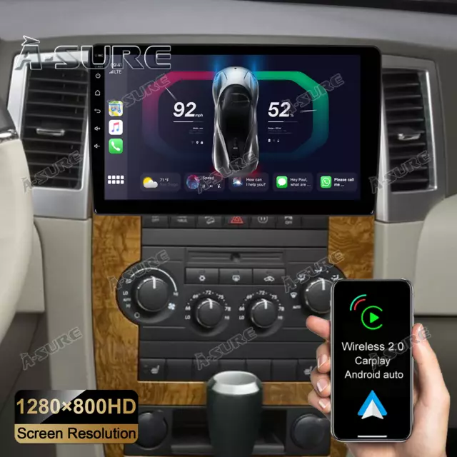 Android 12 Autoradio CarPlay GPS Navi für Dodge RAM Jeep Grand Cherokee Chrysler