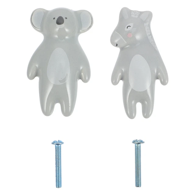 2 Pcs Cute Animal Knobs Boutons D'armoire Animaux Des Bois Poignée Commode Enfan