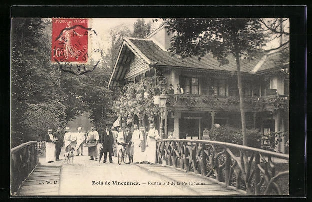 CPA Bois de Vincennes, Restaurant de la Porte Jaune 1907