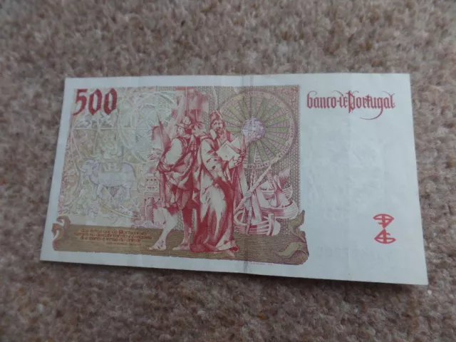 Rare Collectable Portugal 500 Escudos  Banknote 1997  ,Good Gift.