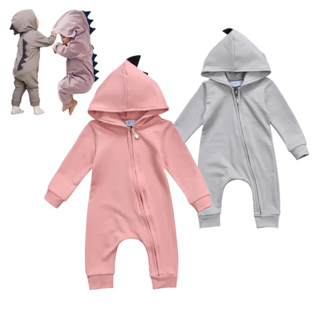 Newborn Baby Toddler Kid Infant Boy Girl Summer Dinosaur Romper Bodysuit Clothes