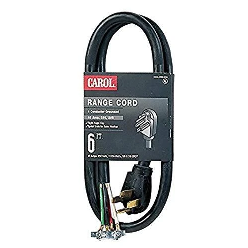 Range Cord 2 6 Awg + 1 8 Awg 3conductor 6' Gray Jacket 250 Volts 50 Amps 125