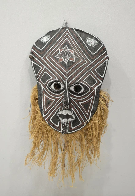 African Mask Makishi Cloth Raffia Mask Zambia