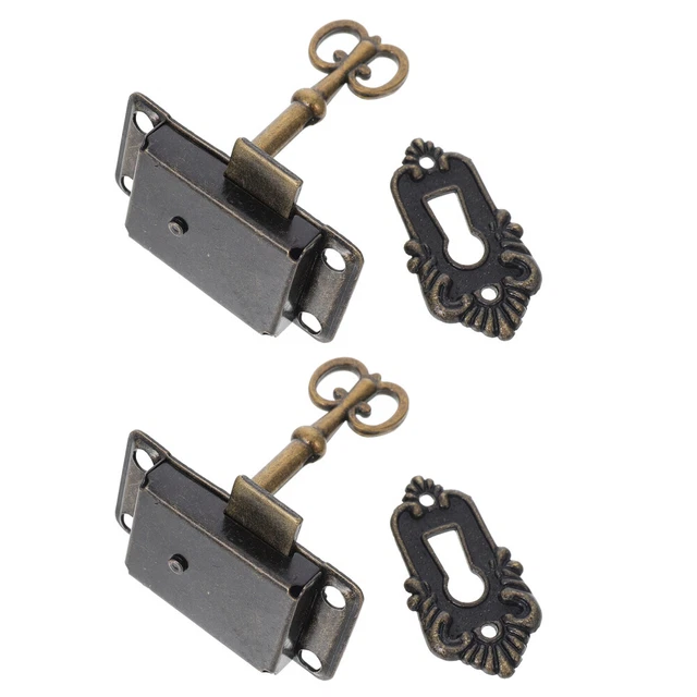 Cerradura de hardware llaves vintage caja de joyas cerraduras de puerta antiguas cerraduras de pecho aleación de zinc