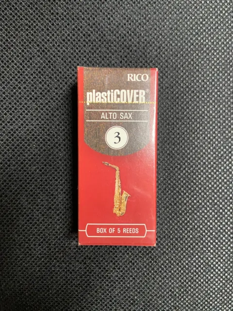 5pz Ance Rico Plasticover Sax Alto Numero 3 Scatola Box ancia d'addario USA