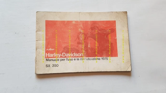 Harley-Davidson SX 250 1975 manuale uso manutenzione originale Italiano