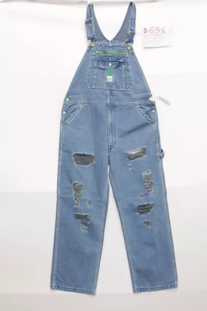 Salopette LIBERTY (Cod. S658) Taglia M Tuta Jeans usato custom rotture vintage