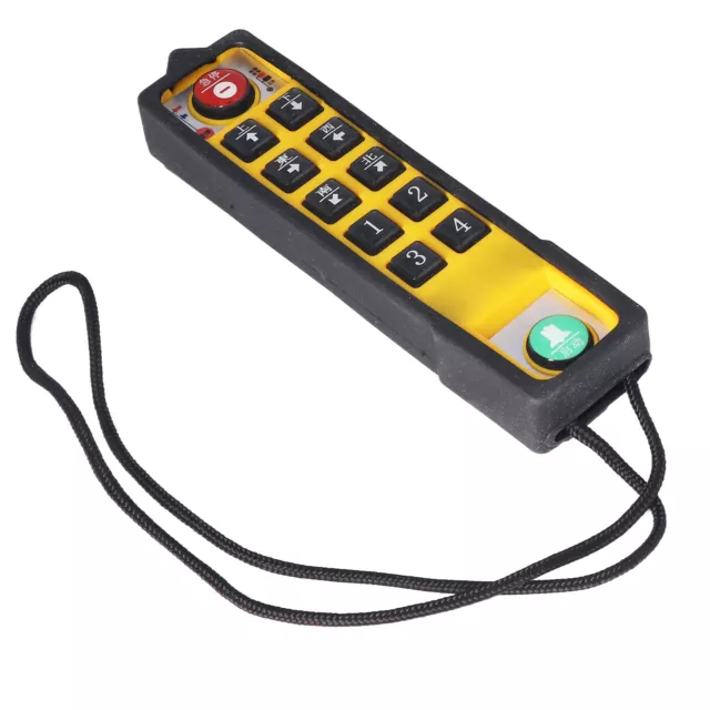 (24V)Crane Remote Control 12 Buttons Oil-Proof Power Monitoring 800 MHz Hoist