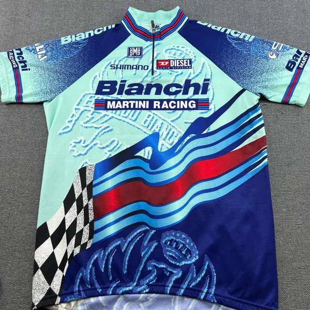 SANTINI SMS BIANCHI Martini Racing Shimano Cycling Jersey