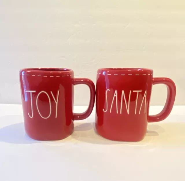 New Rae Dunn ceramic Christmas red coffee mug JOY