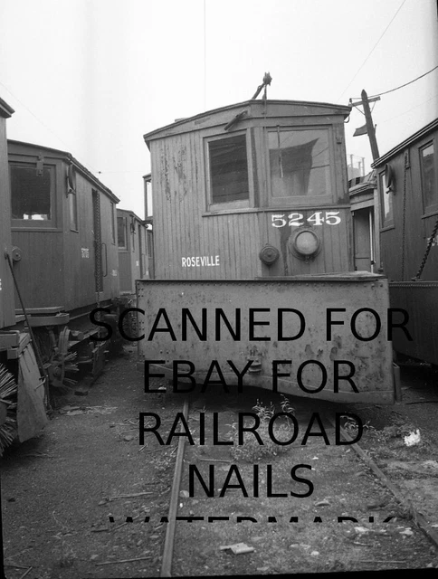 Lot of 5 1940s ORIGINAL NEGATIVES TROLLEY Snowplow New Jersey Roseville