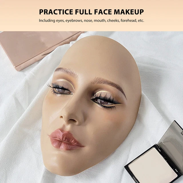 Yellow Makeup Practice Face Board 5D Silicone Mannequin Face For Eyes Makeup Sd0