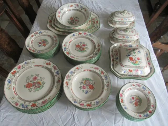 Vintage Copeland Spode Dinner Service Chinese Rose Pattern 629599