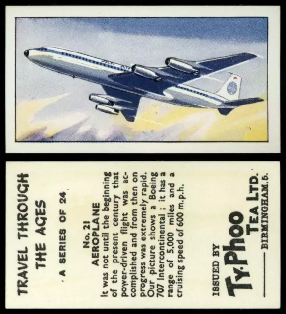 Aeroplane #21 Travel Through The Ages 1961 Typhoo Tea Card