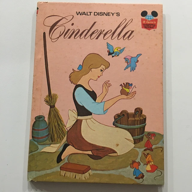 Vintage 1974 Cinderella Walt Disney's  Hardcover Book Wonderful World of Reading
