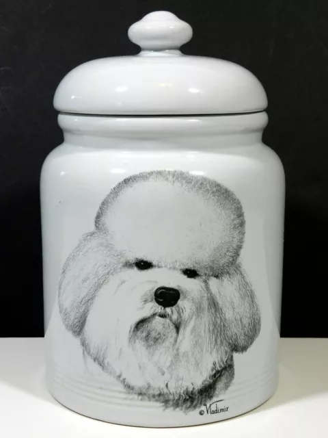 Ceramic Poodle Dog Treat Jar
