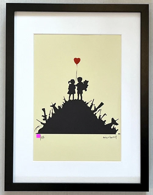 Banksy Original M Arts Edition Lithographie Signée Numérotée /250 + CADRE INCLUS