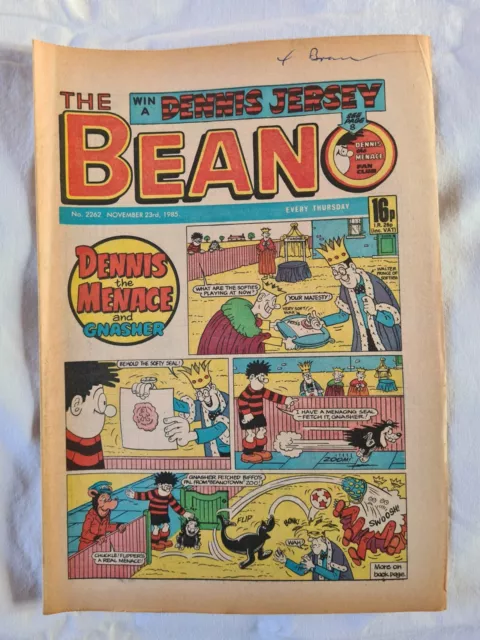 The Beano - Comic - #2262 - Vintage Magazine - GC - 23rd November 1985