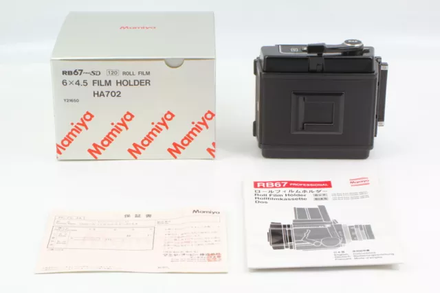 [Top MINT BOX] Mamiya RB67 Pro SD 6x4.5 645 Roll Film Back Holder HA702 JAPAN