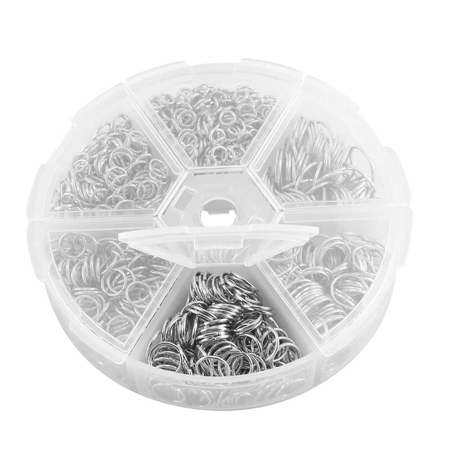 1390 Piezas Conectores de Anillo o de Anillos de Salto Abiertos de Metal An E2D9