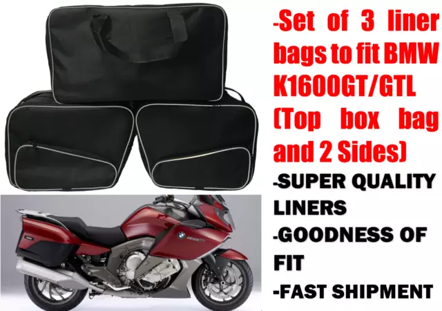 Pannier Liner Bags Inner Bags Side& Top Box Bags For Bmw K1600Gt &Gtl Expandable