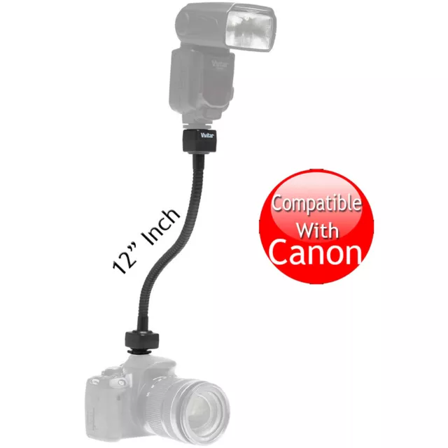 Cable flexible para zapata flash i-TTL de 12" para Canon 480EG 550EX OC-E3 430EX 580EX