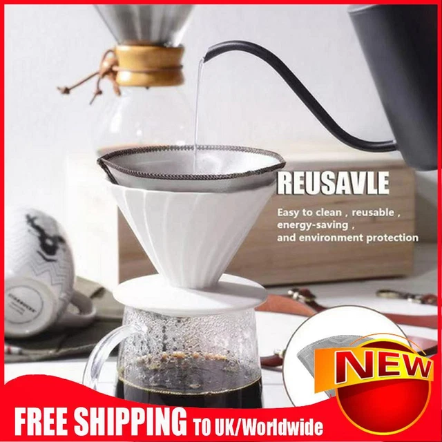 Filtro Per Caffè In Acciaio Inox Riutilizzabile, Per Caffettiera A Goccia 1-2 Tazze, Lavabile, Per Casa, Ufficio, Viaggio E Campeggio - 5