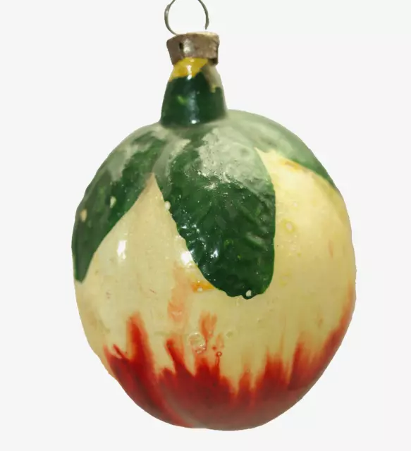 Alter Gablonzer Christbaumschmuck  Apfel um 19 jhr. # K1