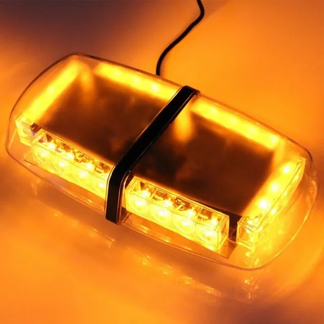 12/24V Lampe Stroboscopique Flash Lumière Orange Pour Voiture