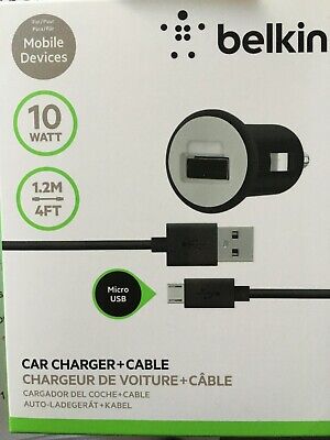 Belkin USB 3.4 AMP/17W Caricabatteria da auto con connettore a spirale Micro USB IVA incl 