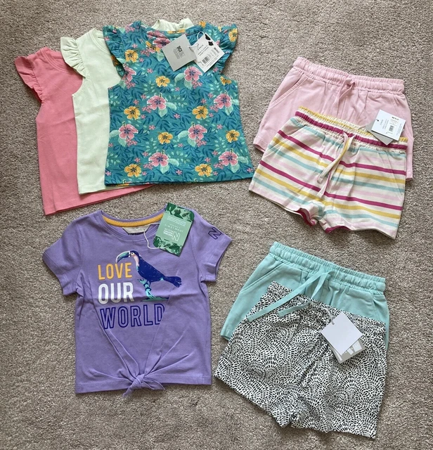 Pantaloncini e top estivi per ragazze John Lewis nuovi con etichette età 3-4 anni