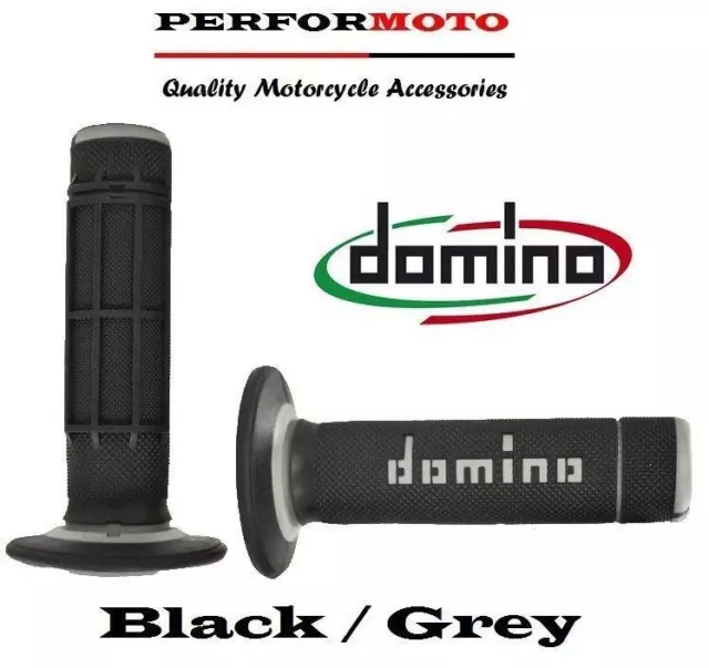Domino Diamond Waffle Grips Black / Grey Kawasaki KLX250 S