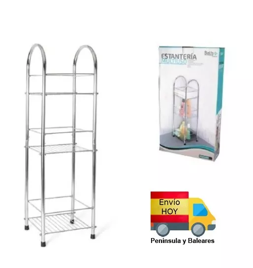 Estanteria Multiusos Metalica Con Ruedas 80Cm Altura 3 Niveles Para Almacenaje