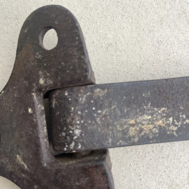 Barn Farmhouse Door Hinge Gate Strap 14” rustic vintage iron Forge Heavy Antique 7