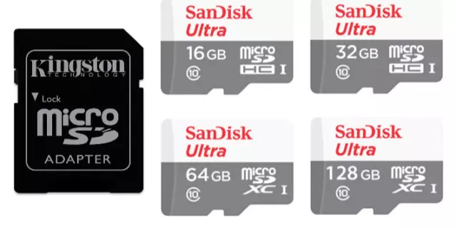 SanDisk Micro SD Card Ultra Class 10 SDHV SDXC 16GB 32GB 64GB 128GB Memory