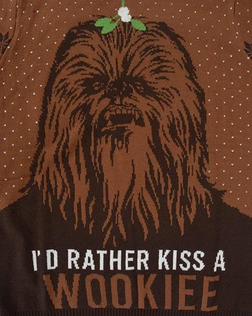 STAR WARS KISS A Wookie Sweater Xmas Sweater Size 2XL Ugly Xmas