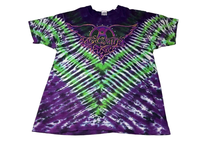 Aerosmith Vintage 1990 Pump Tour Tie Dye Size L 80s 90s Rock Tour Vintage Shirt