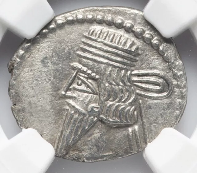 NGC AU PARTHIAN PARTHIA KINGDOM Pacorus 78-120 AD DRACHM SILVER COIN, High Grade