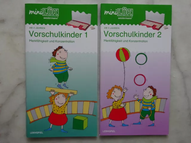 XXXX mini Lük Heft ,  Vorschulkinder 1 + 2 , ab 5 Jahre , NEU