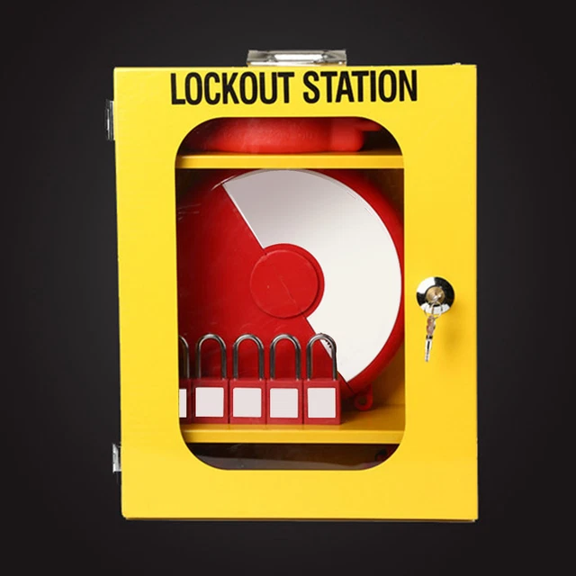 Lockout Tagout Station Wall Mounted Steel Construction Heavy Duty LOTO Box C NDE