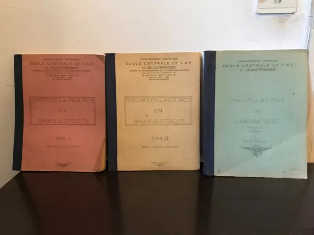 École Centrale De Tsf Et D'électronique Enseignement Technique. 3 Volumes